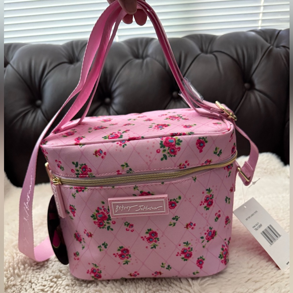 Betsey Johnson NWT Lunch Tote Pink Floral